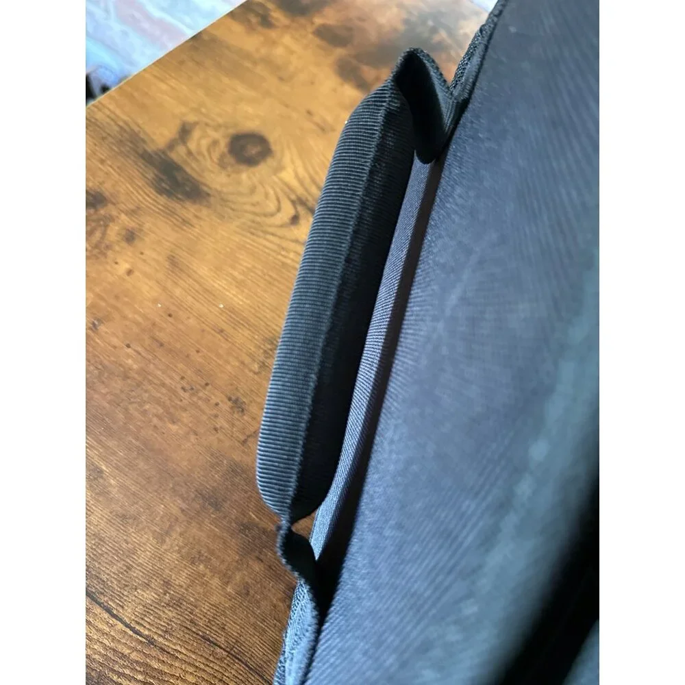 Jos A Bank Black Padded Roll Up Luggage Case & Garment Bag With Shoulder Strap
